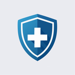 Fototapeta premium Healthcare security shield with medical cross symbol for wellness protection