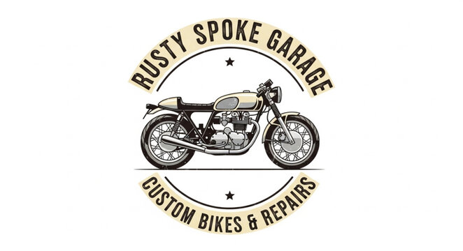 Vintage Motorcycle Logo Design Element.