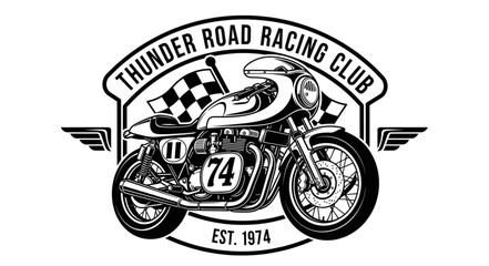 Vintage Motorcycle Racing Club Logo.