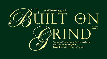 Urban Minimalist Fashion Typography. Slogan typography for casual, retro, and streetwear styles. For screen printing on oversized t-shirts and jackets. © lanllan