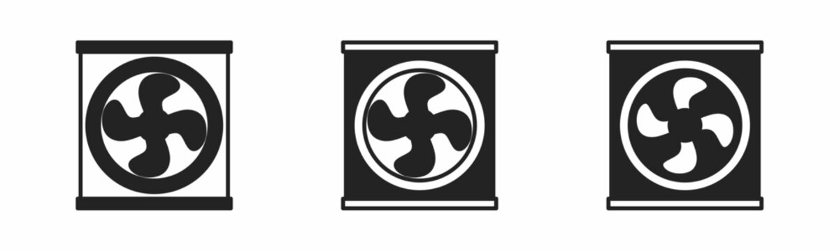 Ventilation icon on white background. Vector logo ventilation illustration.