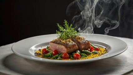 roasted lamb chops with vegetables, roasted lamb chops, grilled chicken breast with vegetables and herbs, grilled chicken breast with vegetables