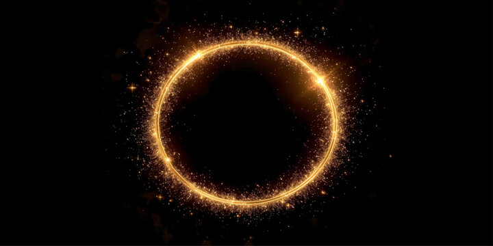 A fiery number eight glows like a solar ring against the dark galaxy, circling a black eclipse in a glowing cosmic design that unites fire number zero with the deep blue of the night universe