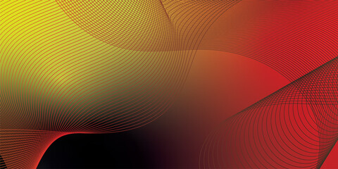 Dark textured noisy background with glowing red and yellow abstract gradient waves over deep black backdrop, vibrant grainy banner header and poster cover design