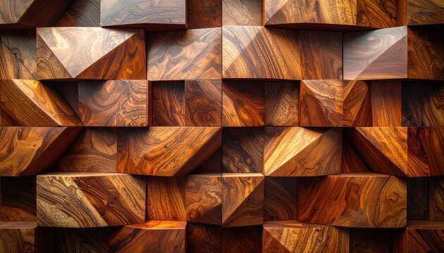 FlyPro Firefly presents interlocking pieces of polished wood forming a unified geometric structure, captured in a crisp, direct, detailed photograph.