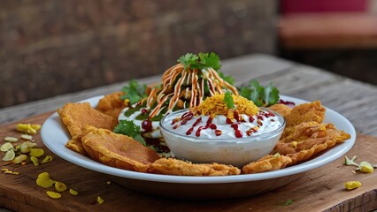 Mixed chaat with yogurt