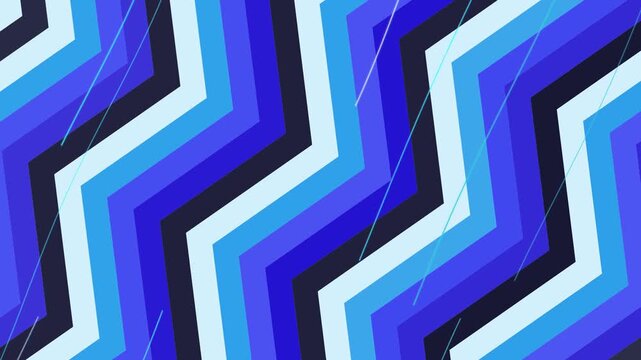 Dynamic Zigzag Stripes Background Loop Blue Gradient