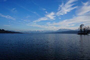 Sempachersee With View of Pilatus and the Alps, Switzerland