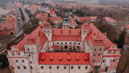 Zamek w Niemodlinie, widom z lotu ptaka © rozentuzjazmowany