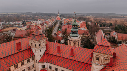 Zamek w Niemodlinie, widom z lotu ptaka © rozentuzjazmowany