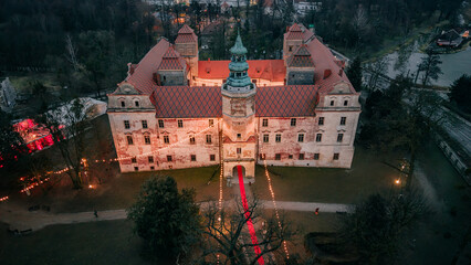 Zamek w Niemodlinie, widom z lotu ptaka © rozentuzjazmowany