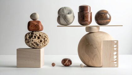 Zen Stones - A Harmonious Composition of Natural Elements.