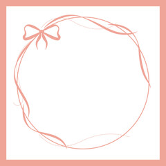 Obraz premium Elegant Coquette Aesthetic Pink Frame