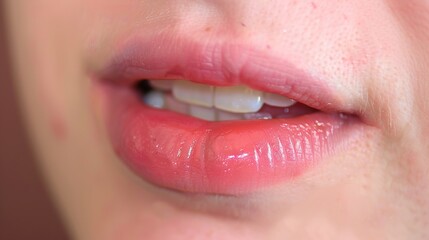 Naklejka premium Understand and Manage Angular Cheilitis – Targeted Relief for Corner of Mouth Inflammation, Irritation, and Discomfort