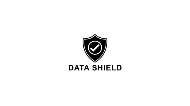 Data Shield with Checkmark Security Concept security checkmark protection symbol cybersecurity data protection