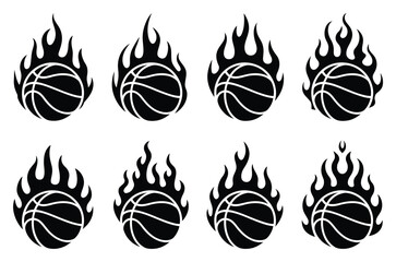 Collection of Flaming Basketball © khalid