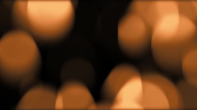 Abstract Golden Light Leaks on Dark Background, Cinematic Lens Flare Overlay Effect. Warm Golden Organic Bokeh Light Leak Overlay
