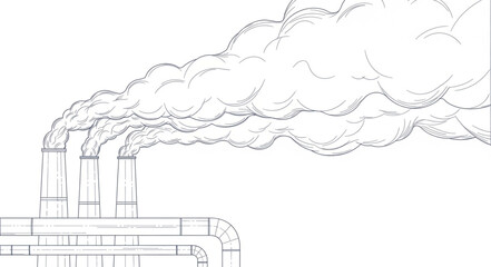 Castle Illustration with Smoke and Towers. © Ahmad