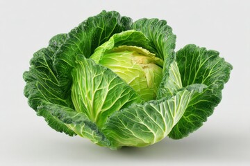 Obraz premium Fresh Green Cabbage Head