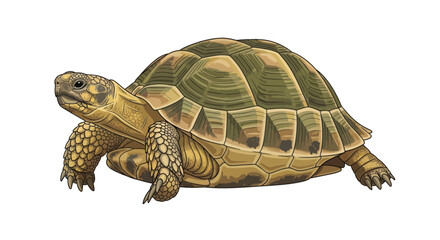 Obraz premium vector of a turtle isolated on white