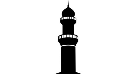 Minaret Silhouette Architecture Islamic Tower. © Raka