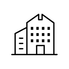 Modern building outline vector style