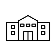 Modern building outline vector style