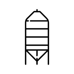 Vector outline of a Silo for food storage and preservation