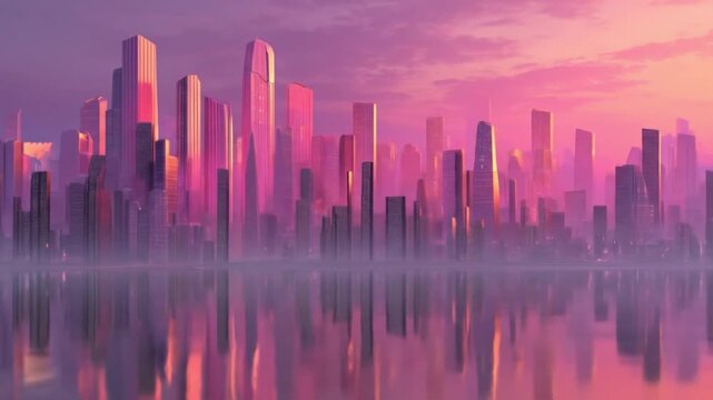 The illustration of a city view and tall buildings is very pleasing to the eye when you see it.