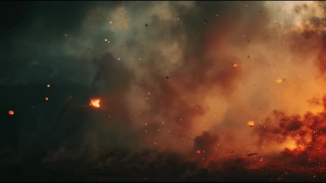 Dark Dramatic Smoke and Ember Background
