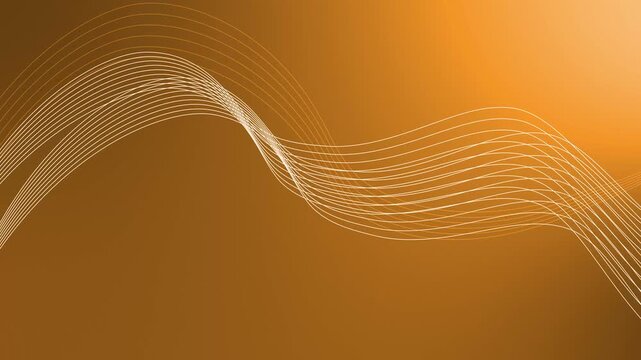 Abstract flowing wave lines background animation, Flowing white curved lines creating a minimalist wave pattern