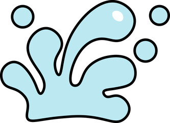 Obraz premium Illustration of Blue Water Splashes vector shape
