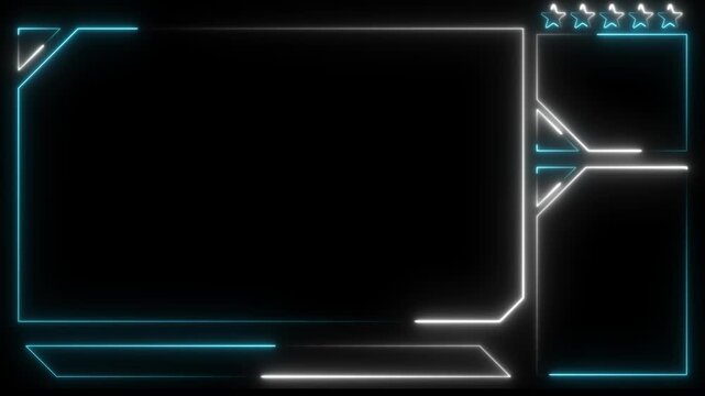 High tech screen digital hologram window box border frame scifi digital screen. hologram panel Virtual reality display abstract technology future interface hud for E- sports and technology business.	