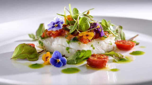 gurnard fillet with tomato concasse dish