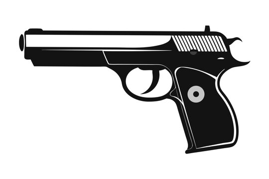 makarov pm silhouette line art vector illustration