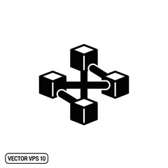 Obraz premium Vector Illustration of Cubes Connected Together.