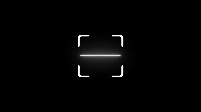 scanner icon animation isolated scanner neon shine icon animation .fingerprint biometric scanning animation. Biometric scanning showing neon fingerprint icon with fingerprint line animation