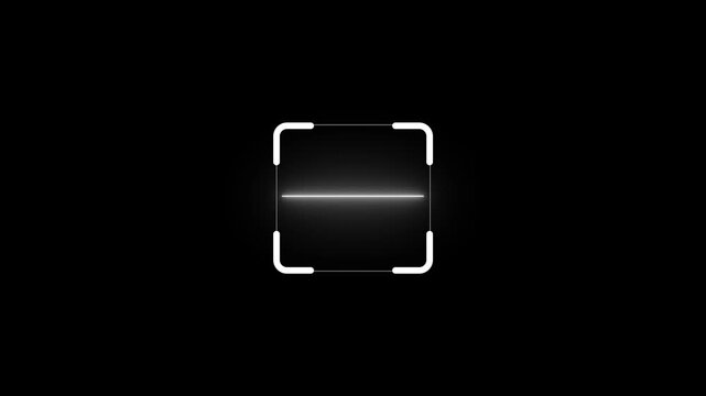 scanner icon animation isolated scanner neon shine icon animation .fingerprint biometric scanning animation. Biometric scanning showing neon fingerprint icon with fingerprint line animation