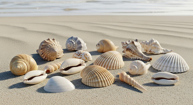 shells on the beach