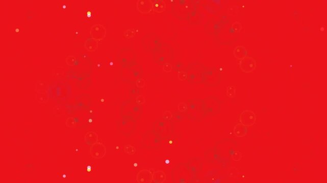 Red Background with Falling Snowflakes Animation.
