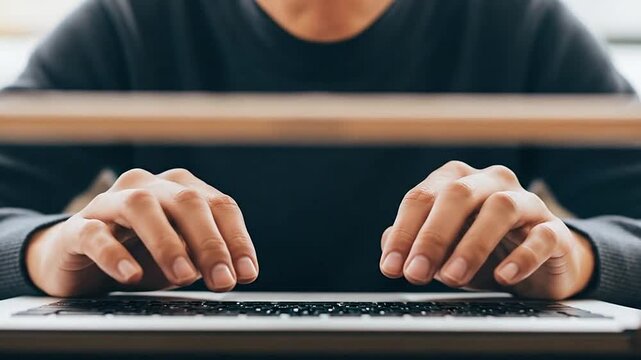 Typing Hands on a Laptop Keyboard: A Sequence of Digital Communication Activities