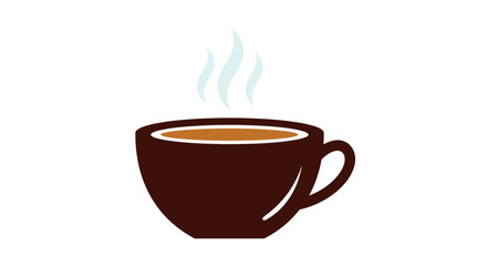 Obraz premium A steaming cup of coffee, a warm beverage, ready for enjoyment on a white background