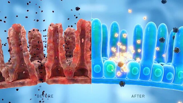 Ageing gut healing concept: CAR-T cells clearing senescent uPAR cells to improve intestinal barrier