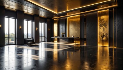 interior of modern building