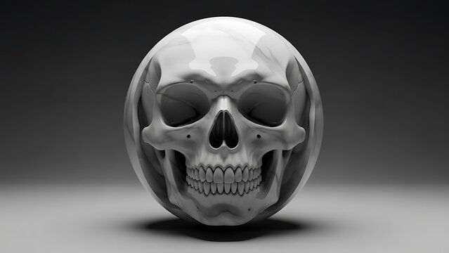 Abstract Skull Sphere Design.