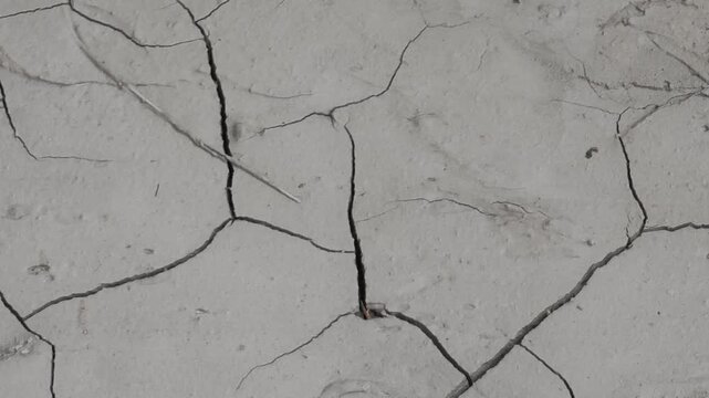 Cracked concrete floor  