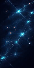 Obraz premium glowing blue constellation of linked stars across a deep, star-filled cosmic background evoking awe and serenity