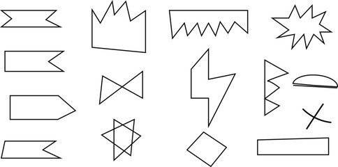 Collection of Hand Drawn Geometric Shapes and Symbols for Design Keywords: doodle, hand drawn, sketch, drawing, illustration