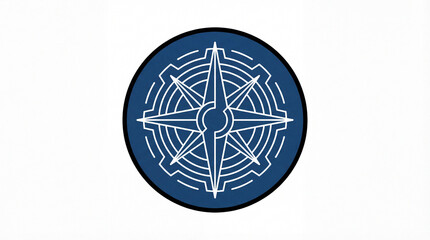 Compass Rose Navigation Icon.