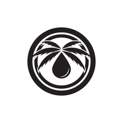 palm oil logo icon, vector illustration design